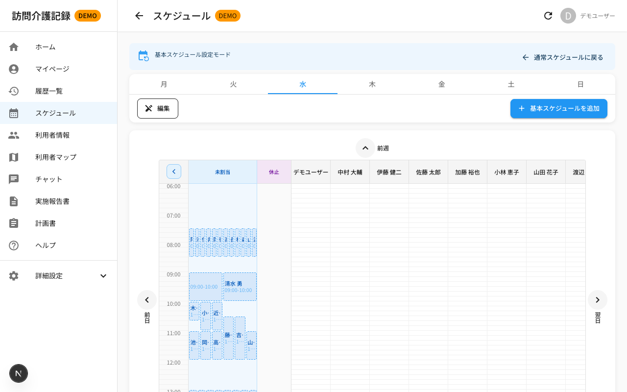 基本スケジュール設定モード